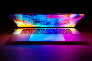 colorful laptop screen
